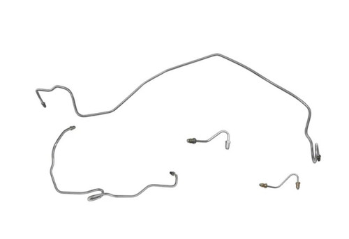 1990-92 Camaro / Firebird Power Disc Front Brake Line Kit Metric Fittings 4pc, Inline Tube