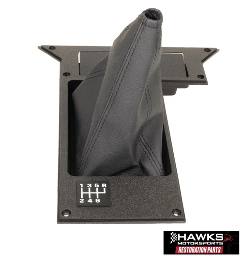 Hawks Restoration Parts 8289MSP-6SPD six-speed manual shifter plate for a 1982-1989 Chevrolet Camaro