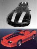 1993-1997 Chevrolet Camaro Heritage Hood, Cowl, Rear Deck and Spoiler Stripe Kit, Phoenix Graphix 9397H