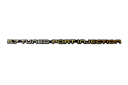 1982-1992 Camaro "5.7 Tuned Port Injection" Rear Bumper Emblem, Reproduction, Gold