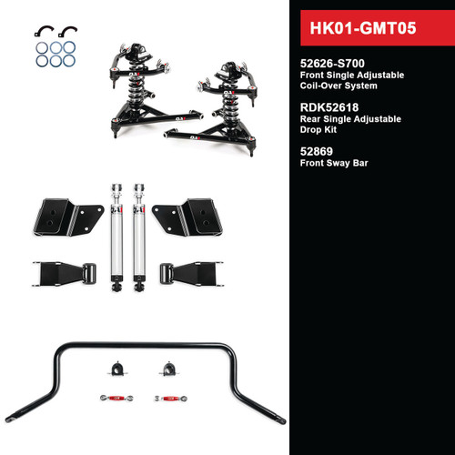 HK01-GMT05 Level 1 Full Vehicle Handling Kit, 99-06 Silverado/Sierra 1500 2WD, Short Bed, QA1
