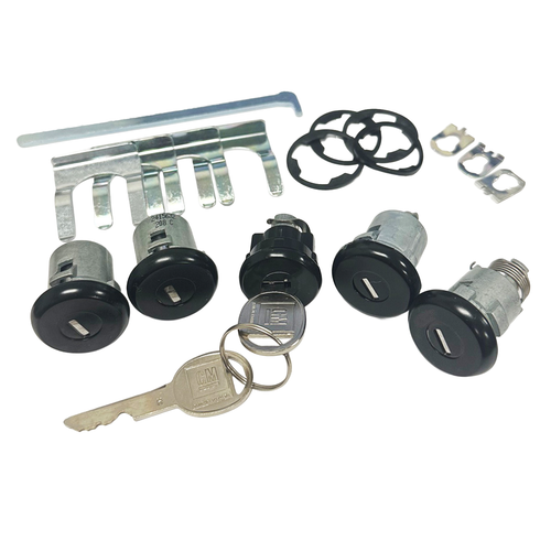 82-85 Camaro Doors Trunk Stowage Floor Locks BLACK