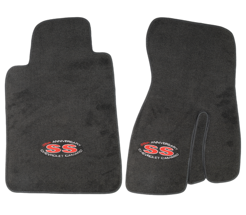 2002 Camaro SS 35TH Anniversary Floormat Set, Ebony with Red Lettering
