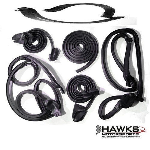 Full Metro Molded weather-stripping kit for factory installed GM Fisher t-tops 1978 199 980 1981.
Includes: Trunk seal
T-top primary seals
T-top secondary seats
Door hull seals.