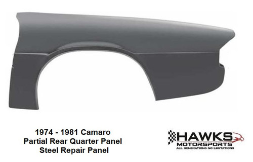 1974-1981 Camaro partial rear quarter panel repair patch panel