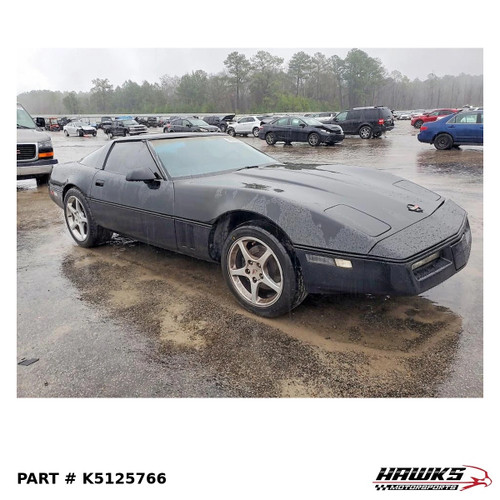 Front Right three-quarter view of 1989 Chevrolet Corvette donor parts car, stock K5125766