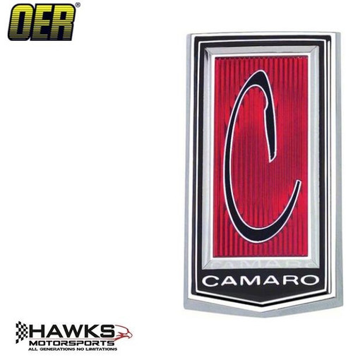 1971 - 1973 Camaro Header Panel Emblem in Red (Can be installed on 1970 models)