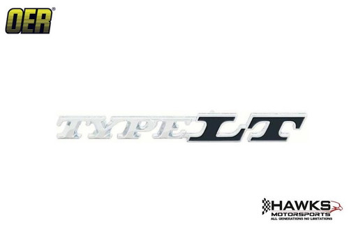 1974 Camaro LT emblem for sail panels and rear body panel. Black letter LT version