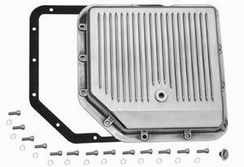 Camaro/Firebird GM Turbo 350 RPC Polished Aluminum Transmission Pan, Finned