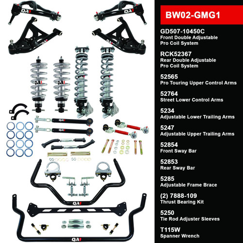 1978-1988 GM G-Body QA1 Big Wheel Level 2 Suspension Kit | Double Adjustable | BW02-GMG1
