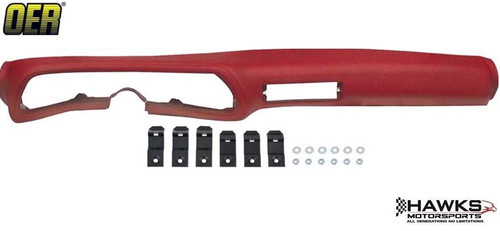 1970-1978 Camaro Firethorn Red Urethane Dash Pad with Air Conditioning OER - 3972033B 