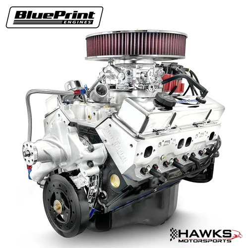 GM Small Block Compatible 350 c.i. Engine - 341 Horsepower - Deluxe Dressed - Carbureted, Blue Print Engines (BP350CTCD) Hawks Motorsports