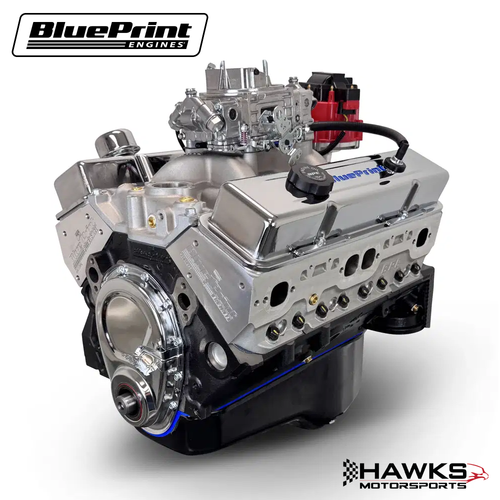 GM Small Block Compatible 350 c.i. Engine - 390 Horsepower - Base Dressed - Carbureted, BluePrint Engines (BP3505CTC) Hawks Motorsports