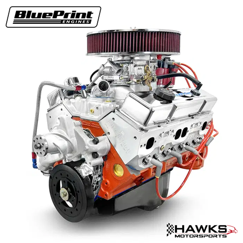 BluePrint Engines GM Small Block Compatible 400 c.i. Engine - 500 Horsepower - Deluxe Dressed - Carbureted, BluePrint Engines (BP4002CTC1D) Hawks Motorsports