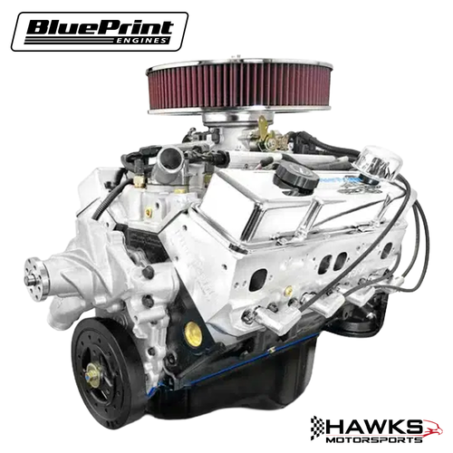 GM Small Block Compatible 383 c.i. Engine - 436 Horsepower - Deluxe Dressed - BluePrint Engines Calibrated ECU, BluePrint Engines (BP38318MPFID) Hawks Motorsports
