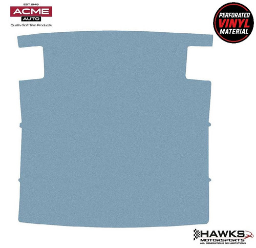 1974-1981 Camaro Firebird Trans Am ABS Hardtop Headliner Board with Seat Belt Retractor Cut-Outs, Light Blue Perforated Vinyl, Acme - AFH21-FBH10