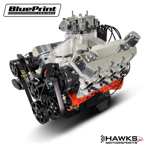 PS5720CTCKB GM Big Block Compatible 572 C.I. Pro Series Engine - 750 Horsepower - Deluxe Dressed - Black Pulley Kit - Carbureted - BluePrint Engines (PS5720CTCKB)