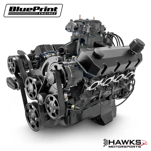 PS6320CTFKBX GM Big Block Compatible 632 C.I. Pro Series Engine - 815 Horsepower - Blackout Reaper Edition - Deluxe Dressed - Black Pulley Kit - Fuel Injected - BluePrint Engines (PS6320CTFKBX)