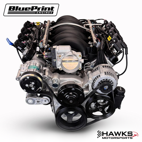 BLS3768TKX GM LS Compatible 376 C.I. Engine & TKX 5-Speed Manual Transmission - 510 Horsepower - Standard Edition Builder Series - Holley Terminator X EFI System - BluePrint Engines (BLS3768TKX)