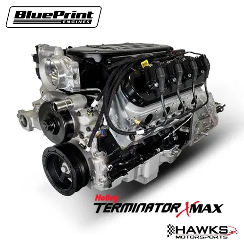 BLS37684X4 GM LS Compatible 376 C.I. Engine & 4L65/70E Automatic Transmission 4WD Ready - 510 Horsepower - Truck Edition Builder Series - Holley Terminator X EFI System - BluePrint Engines (BLS37684X4)