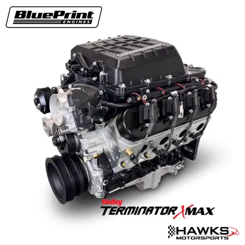 PSLS3769SCT GM LS Compatible 376 C.I. Pro Series Engine - Magnuson TVS2650 Supercharger - Base Dressed - 700 Horsepower - Holley Terminator X EFI System - BluePrint Engines (PSLS3769SCT)