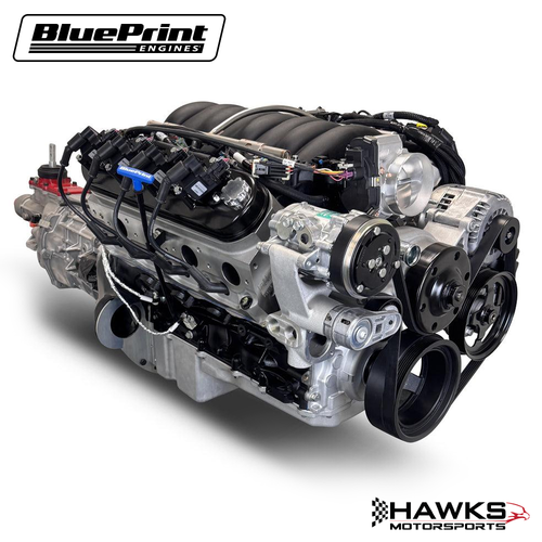 BLS4278T56 GM LS Compatible 427 c.i. Engine and T56 Manual Transmission - 585 Horsepower - Standard Edition Builder Series - Holley Terminator X EFI System - BluePrint Engines (BLS4278T56)