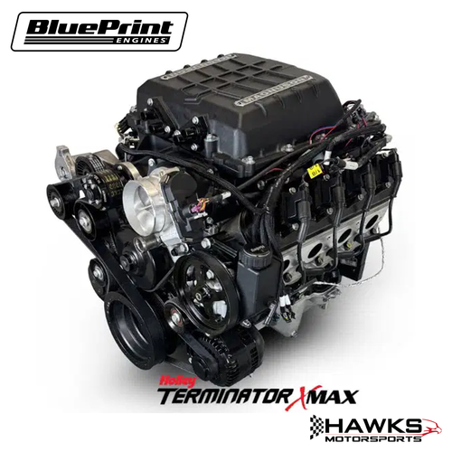 PSLS4279SCTKB GM LS Compatible 427 c.i. Pro Series Engine - 830 Horsepower - Deluxe Dressed - Black Pulley Kit - Holley Terminator X EFI System - BluePrint Engines (Copy of PSLS4279SCTK)