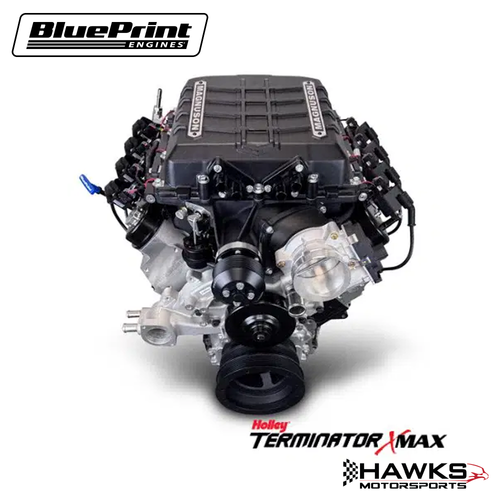 BLS3769SCT4L8 GM LS Compatible 376 c.i. Engine and 4L80E Automatic Transmission - 700 Horsepower - Standard Edition Builder Series - Holley Terminator X EFI System - BluePrint Engines (BLS3769SCT4L8)