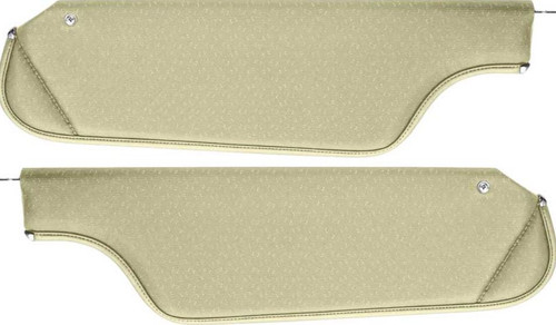 1970 Chevrolet Camaro / Pontiac Firebird Sandalwood Perforated Premier Grain Vinyl Sun Visors Without Mirrors, Pair, Acme SV102-PRP1180 