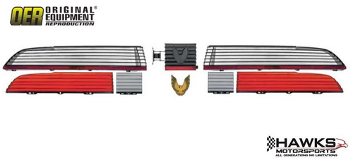 OER R278144 driver- and passenger-side smoked tail-lamp lens kit for 1979-1981 Pontiac Trans Am