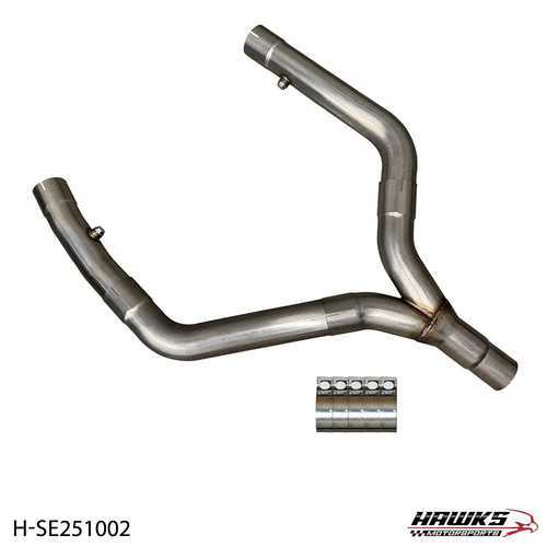 Complete aftermarket performance exhaust stainless steel off-road Y-pipe for 1998–2002 Camaro and Firebird LS1 applications.
