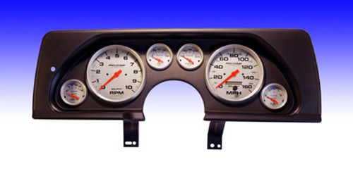 1990-92 Camaro Complete Black 6 Gauge Panel with Auto Meter Ultra Lite Gauges