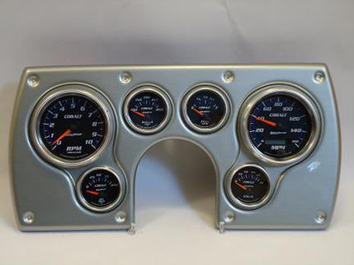 1982-89 Camaro Complete Brushed Aluminum 6 Gauge Panel w/ Autometer Cobalt Gauges