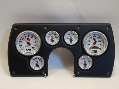 1982-89 Camaro Complete Black 6 Gauge Panel w/ Autometer C2 Gauges