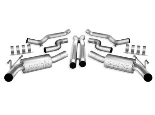 2010-13 Camaro V8 Steel Cat-Back ATAK Aggressive Exhaust System, Borla Stainless(cars with Ground Efx)