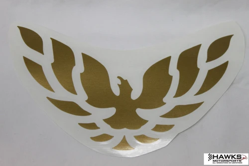 1998-2002 Pontiac Firebird / Formula / Trans Am Front License-Plate Cover Bird Overlay Decal, Phoenix Graphix 9802FBB  Gold