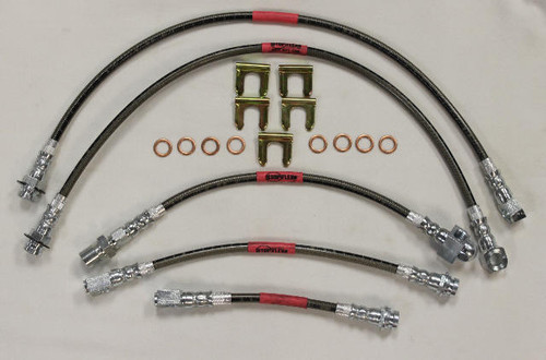 93-97 Camaro / Firebird 4 Wheel Disc w/o Traction Control (3 pc) braided Brake Line Kit, StopFlex 