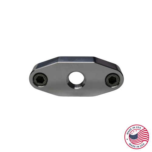 LS Oil Pan/Oil Cooler Block Off Plate with 1/4" NPT Port, Billet Aluminum, Hawks Motorsports