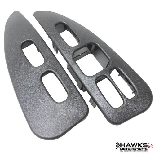 93-99 Firebird Graphite Gray Door Switch Trim Pair New Reproduction
