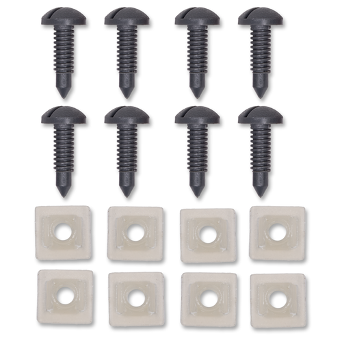 82-92 Camaro/Firebird Interior Hatch Screw and Retainer Nuts Kit (QTY. 8), Gray