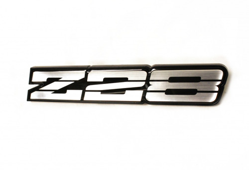 91-92 Camaro Z28 Silver Rocker Panel Emblem, One Only