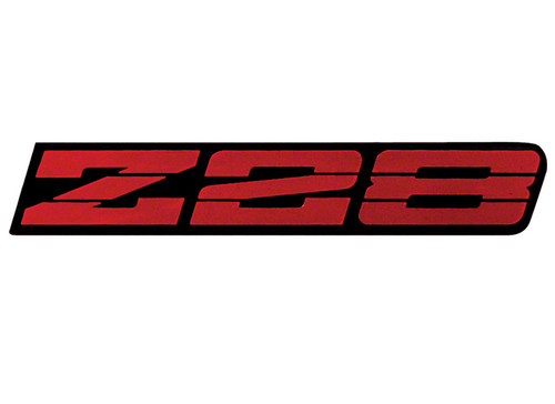 91-92 Camaro Z28 Red Rocker Panel Emblem, One Only
