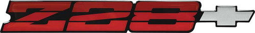 85-86 Camaro Z28 Tri-Color Dark Red Rear Bumper Emblem