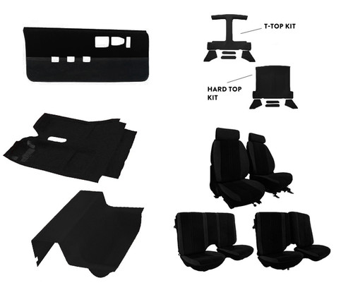 85-87 Camaro Standard Black Vinyl Interior Kit