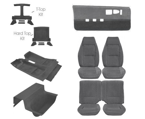 82-86 Camaro Standard Lt. Charcoal Encore Cloth Interior Kit