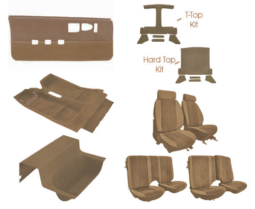 85-87 Camaro Sandstone Encore Cloth Standard Interior Kit