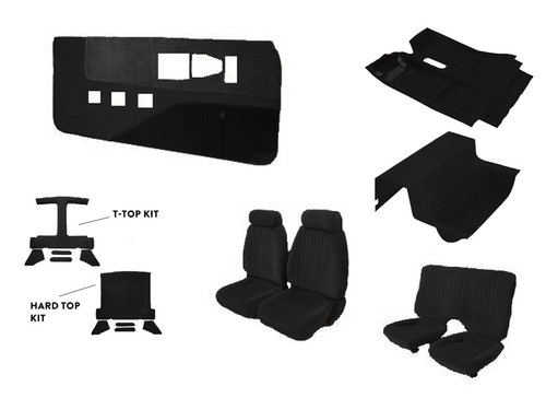 85-90 Firebird Black Encore Cloth Interior Kit