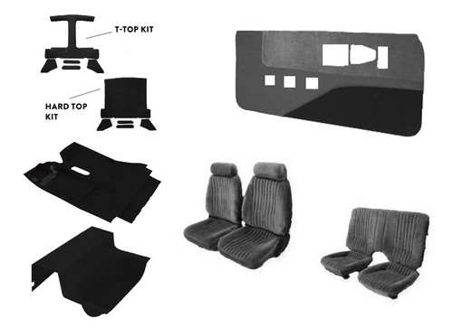 85-90 Firebird Charcoal Encore Cloth Interior Kit