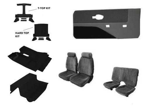 87-92 Firebird Charcoal Cloth Interior Kit