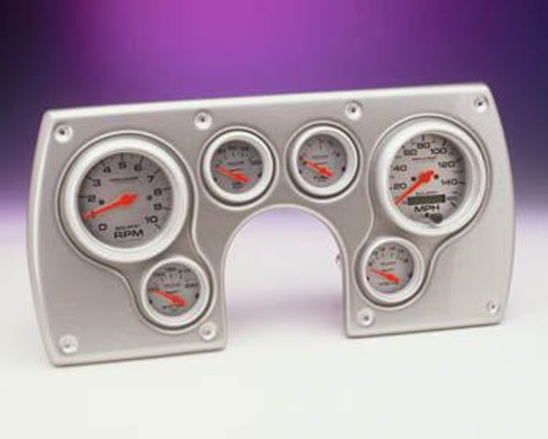 1982-89 Camaro Complete Brushed Aluminum 6 Gauge Panel w/ Autometer Ultra-Lite Gauges